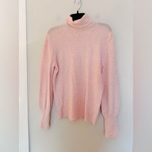 J. Crew Light Pink Turtleneck Sweater - Size Small